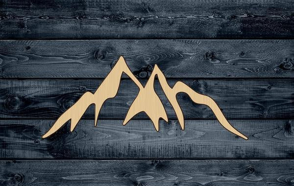 Mountains Peak Landscape Wood Cutout Shape Silhouette Blank Unpainted Sign 1/4 inch thick