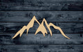 Mountains Peak Landscape Wood Cutout Shape Silhouette Blank Unpainted Sign 1/4 inch thick