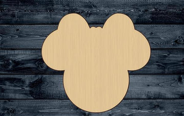 Mouse Girl Wood Cutout Shape Silhouette Blank Unpainted Sign 1/4 inch thick