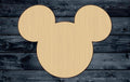 Mouse Shape Silhouette Blank Unpainted Wood Cutout Sign 1/4 inch thick