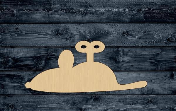 Mouse Toy Key Wind-up Wood Cutout Shape Silhouette Blank Unpainted Sign 1/4 inch thick