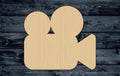 Movie Camera Video Shape Silhouette Blank Unpainted Wood Cutout Sign 1/4 inch thick