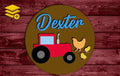 Multi-Layered Tractor Farm Themed Custom Name Wood Cutout Unpainted Sign 1/4 inch thick