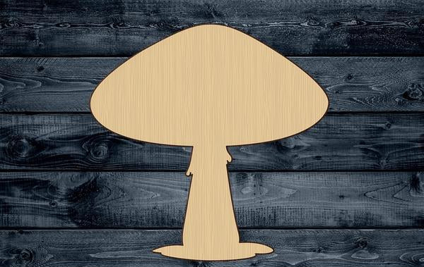 Mushroom Wood Cutout Shape Silhouette Blank Unpainted Sign 1/4 inch thick