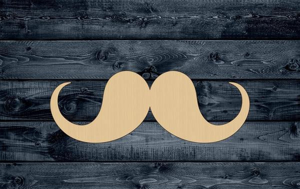 Mustache Men Wood Cutout Party Shape Blank Unpainted Sign 1/4 inch thick