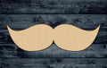 Mustache Shape Silhouette Blank Unpainted Wood Cutout Sign 1/4 inch thick