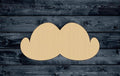 Mustache Shape Silhouette Blank Unpainted Wood Cutout Sign 1/4 inch thick