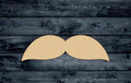 Mustache Shape Silhouette Blank Unpainted Wood Cutout Sign 1/4 inch thick