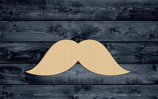 Mustache Shape Silhouette Blank Unpainted Wood Cutout Sign 1/4 inch thick