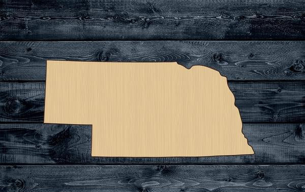 Nebraska State Wood Cutout Shape Silhouette Blank Unpainted Sign 1/4 inch thick