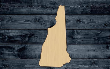 New Hampshire State Wood Cutout Shape Silhouette Blank Unpainted Sign 1/4 inch thick