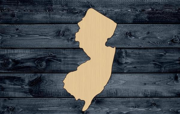 New Jersey State Wood Cutout Shape Silhouette Blank Unpainted Sign 1/4 inch thick