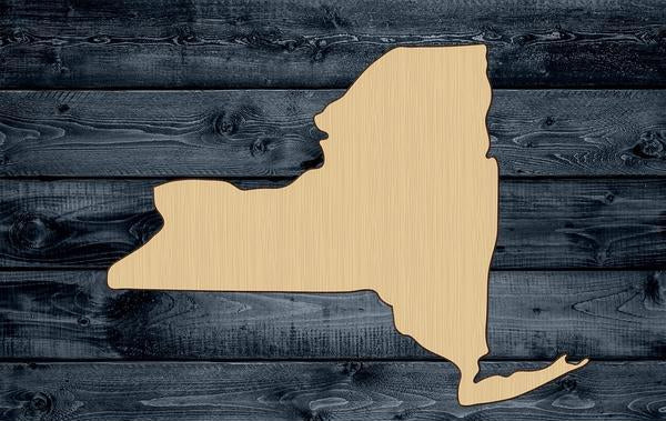 New York State Wood Cutout Contour Silhouette Blank Unpainted Sign 1/4 inch thick