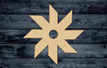 Ninja Star Samurai Contour Silhouette Blank Unpainted Wood Cutout Sign 1/4 inch thick