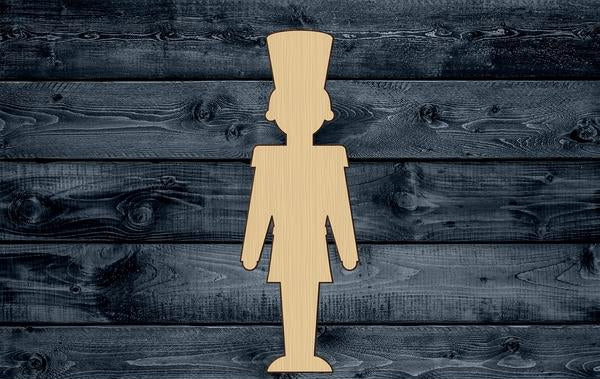 Nutcracker Toy Soldier Wood Cutout Shape Silhouette Blank Unpainted Sign 1/4 inch thick
