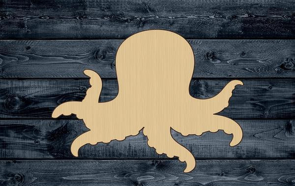 Octopus Baby Ocean Wood Cutout Shape Silhouette Blank Unpainted Sign 1/4 inch thick