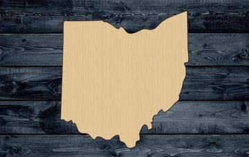 Ohio State Wood Cutout Silhouette Blank Unpainted Sign 1/4 inch thick