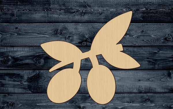 Olive Branch Leaf Wood Cutout Shape Silhouette Blank Unpainted Sign 1/4 inch thick