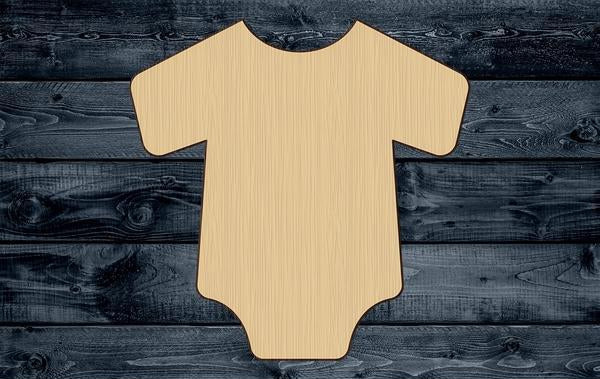 Onesie Baby Cloth Shape Silhouette Blank Unpainted Wood Cutout Sign 1/4 inch thick