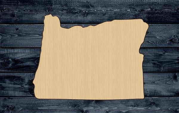 Oregon State Wood Cutout Contour Silhouette Blank Unpainted Sign 1/4 inch thick