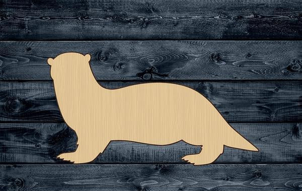 Otter Wild Wood Cutout Shape Contour Unpainted Sign 1/4 inch thick