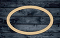 Oval Frame Shape Blank Unpainted Wood Cutout Sign 1/4 inch thick
