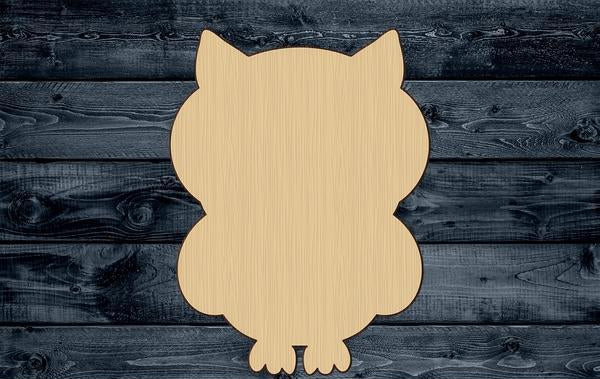 Owl Baby Bird Wood Cutout Shape Silhouette Blank Unpainted Sign 1/4 inch thick