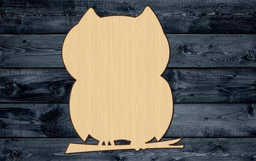 Owl Baby Shape Silhouette Blank Unpainted Wood Cutout Sign 1/4 inch thick