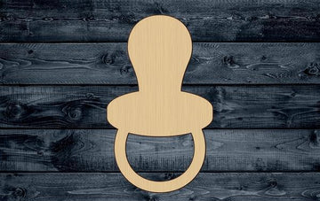 Pacifier Baby Wood Cutout Shape Silhouette Blank Unpainted Sign 1/4 inch thick