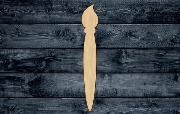 Paintbrush Brush Wood Cutout Shape Silhouette Blank Unpainted Sign 1/4 inch thick