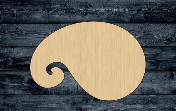 Paisley Leaf Tear Drop Wood Cutout Shape Silhouette Blank Unpainted Sign 1/4 inch thick