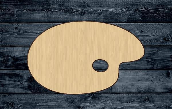 Palette Painter Wood Cutout Shape Silhouette Blank Unpainted Sign 1/4 inch thick