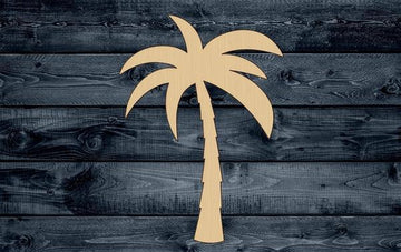 Palm Tree Tropical Wood Cutout Shape Silhouette Blank Unpainted Sign 1/4 inch thick