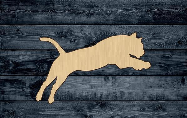Panther Cat Wood Cutout Shape Silhouette Blank Unpainted Sign 1/4 inch thick