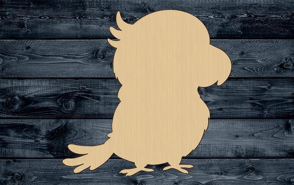 Parrot Bird Baby Shape Silhouette Blank Unpainted Wood Cutout Sign 1/4 inch thick