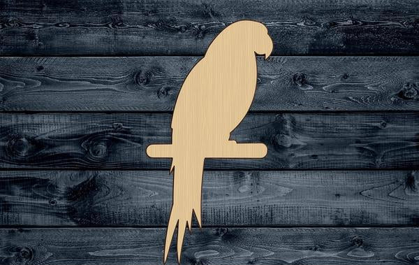 Parrot Bird Feather Wood Cutout Shape Silhouette Blank Unpainted Sign 1/4 inch thick