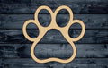 Paw Dog Print Shape Silhouette Blank Unpainted Wood Cutout Sign 1/4 inch thick