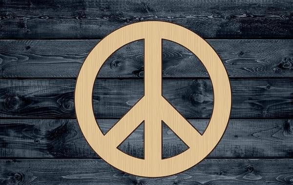 Peace Wood Cutout Symbol Shape Silhouette Blank Unpainted Sign 1/4 inch thick