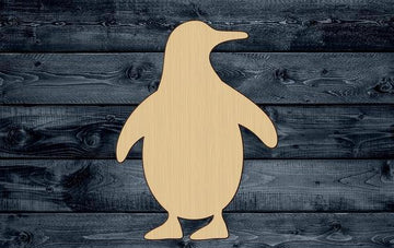 Penguin Bird Wood Cutout Garden Shape Silhouette Blank Unpainted Sign 1/4 inch thick