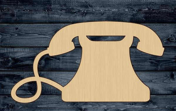 Phone Old Cord Wood Cutout Shape Silhouette Blank Unpainted Sign 1/4 inch thick