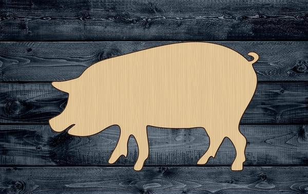 Pig Farm Animal Wood Cutout Shape Silhouette Blank Unpainted Sign 1/4 inch thick