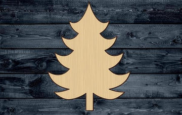 Pine Tree Christmas Shape Silhouette Blank Unpainted Wood Cutout Sign 1/4 inch thick