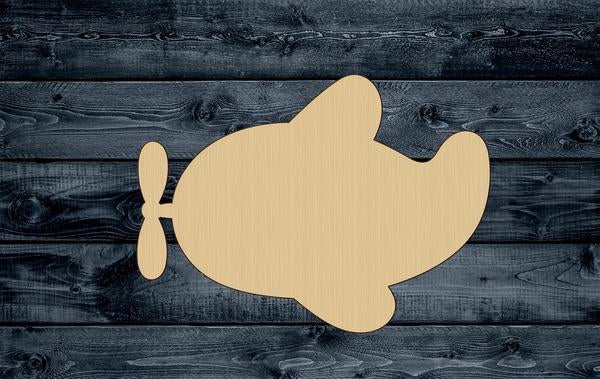 Plane Toy Airplane Wood Cutout Shape Silhouette Blank Unpainted Sign 1/4 inch thick