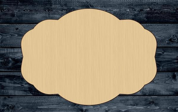 Plaque Vintage Shape Silhouette Blank Unpainted Wood Cutout Sign 1/4 inch thick