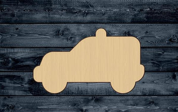 Police Car Toy Vehicle Shape Silhouette Blank Unpainted Wood Cutout Sign 1/4 inch thick