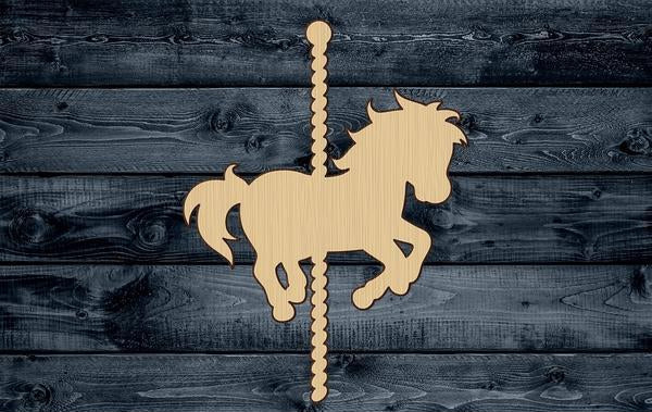 Pony Carousel Toy Horse Wood Cutout Shape Silhouette Blank Unpainted Sign 1/4 inch thick
