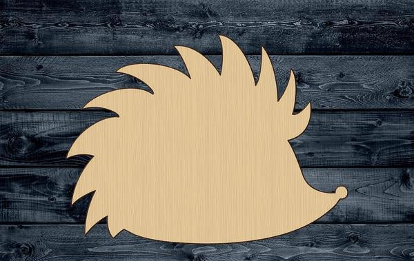 Porcupine Hedgehog Wood Cutout Shape Silhouette Blank Unpainted Sign 1/4 inch thick