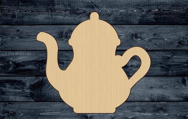 Pot Tea Coffee Mug Wood Cutout Shape Silhouette Blank Unpainted Sign 1/4 inch thick