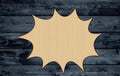Pow Speech Bubble Wood Cutout Shape Silhouette Blank Unpainted Sign 1/4 inch thick