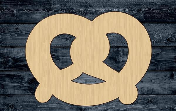 Pretzel Bakery Wood Cutout Shape Silhouette Blank Unpainted Sign 1/4 inch thick